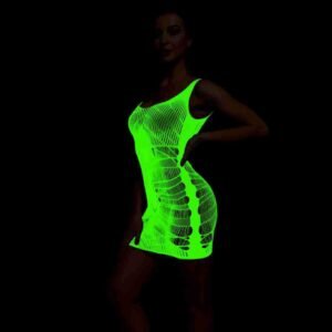 Luminous fishnet pants stockings bottoming socks new material European and American sexy underwear green blue luminous one-piece clothes 16 - Luminous 473