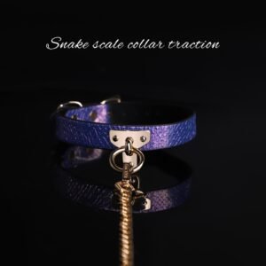 Sexy sm props high-end sexy traction collar sm training restraint neck collar neck ring alternative adult products - Gorgeous purple snake scale collar