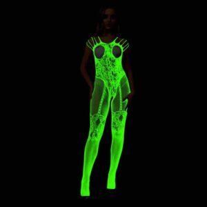 Luminous fishnet pants stockings bottoming socks new material European and American sexy underwear green blue luminous one-piece clothes 20 - Luminous 489
