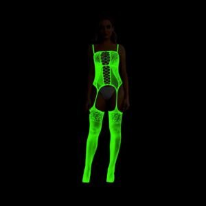 Luminous fishnet pants stockings bottoming socks new material European and American sexy underwear green blue luminous one-piece clothes 21 - Luminous 492