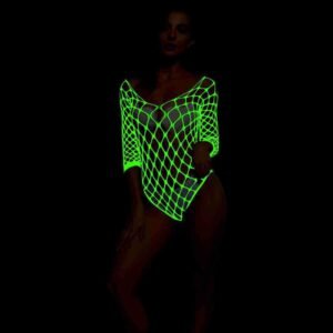 Luminous fishnet pants stockings bottoming socks new material European and American sexy underwear green blue luminous one-piece clothes 23 - Luminous 494
