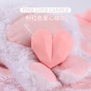 Peony flower low temperature candle 48 degree soy wax drop wax cat claw bear candle does not hurt skin - Pink Love Candle
