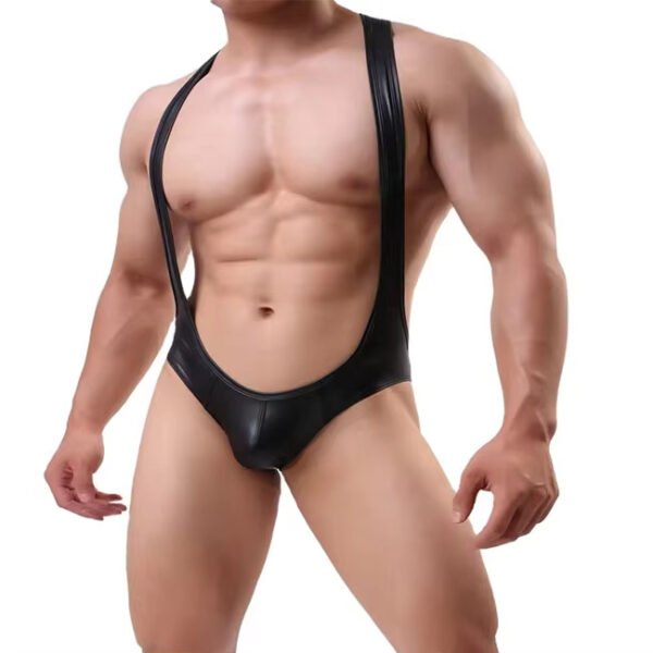 American Leather Jumpsuit Triangular One-piece Wrestling Suit Men Sexy Intimates Pants Customized Wholesale Production - Image 6