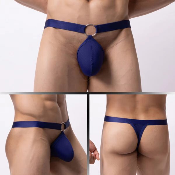 Men's Low Waist Underwear Head Night Club Sex Toys Sexy Mesh Breathable Thong Wholesale