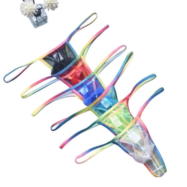 Passionate Men's Sexy Low Waist Transparent Sultry Temptation Men's High Elastic Mesh Gay Underwear - Image 6