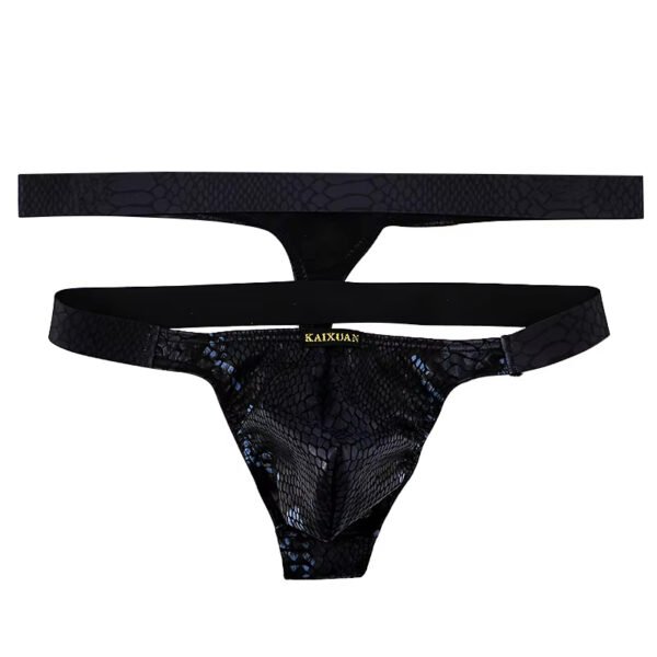 Men Sling Conjoined T-back Sexy Snake Skin Python Pattern European and n Style Foreign Trade - Image 2