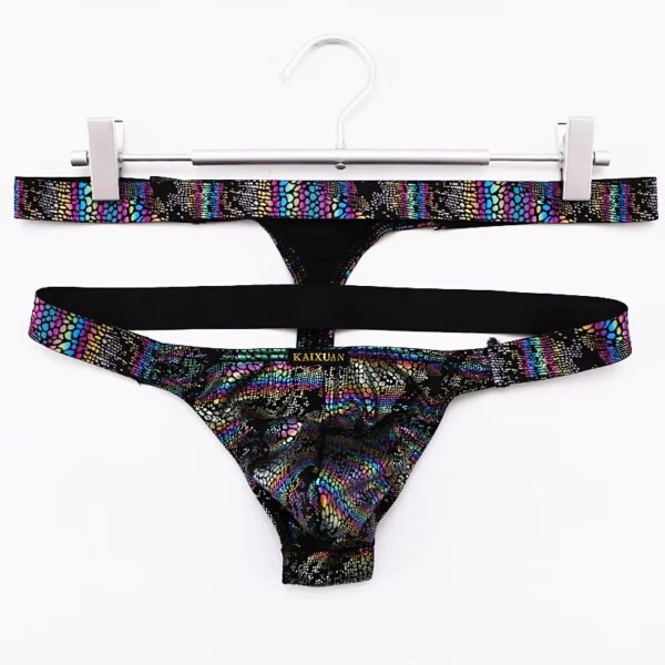 Men Sling Conjoined T-back Sexy Snake Skin Python Pattern European and n Style Foreign Trade - Image 3
