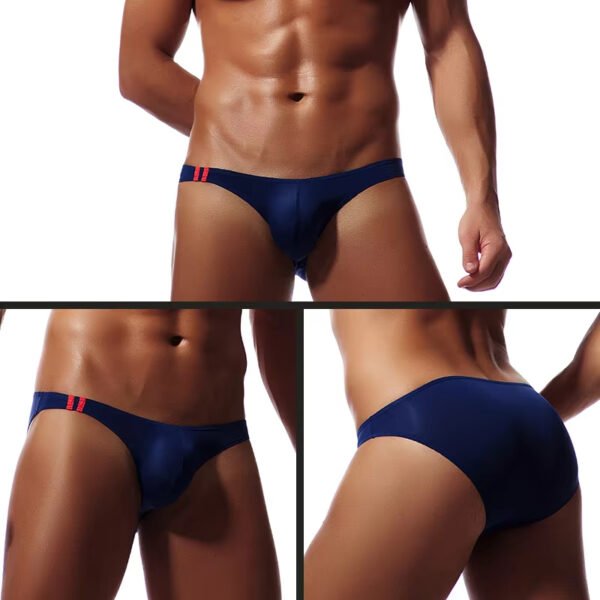 Wholesale Men's Low-Rise Nylon Underpants Foreign Trade Nightclub Performance Thin Ice Silk Pants - Image 3