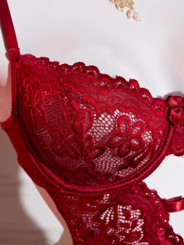 Hot Sale Sheer Lace Mesh Night Dress Lingerie for Women Honeymoon Erotic Bedroom Sleepwear Hollow Out Sexy Lingerie - Image 4