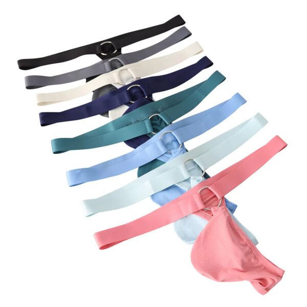 Men's Low Waist Underwear Head Night Club Sex Toys Sexy Mesh Breathable Thong Wholesale - Image 4