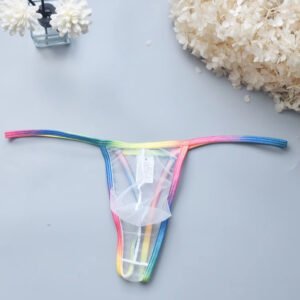 Passionate Men's Sexy Low Waist Transparent Sultry Temptation Men's High Elastic Mesh Gay Underwear