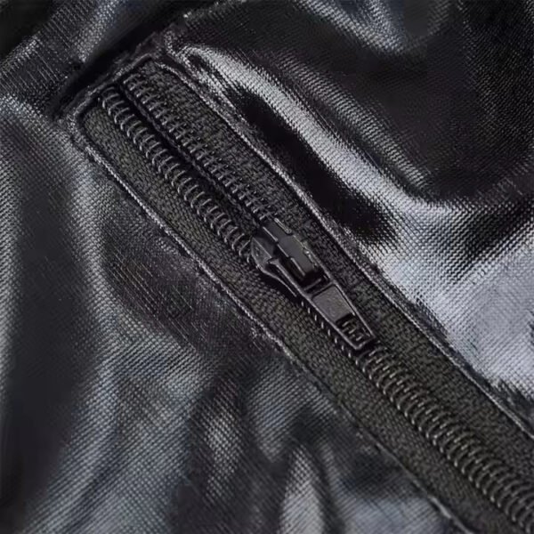 Leather Tights Women's Underwear Mature Bandage Teddy Underwear Sexy Halter Neck Hollow Black Patent Leather Underwear - Image 4
