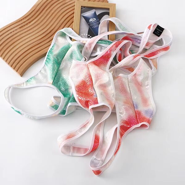 Colorful Full Printed Faux Leather Bondage Belt for Gay Men - Image 5
