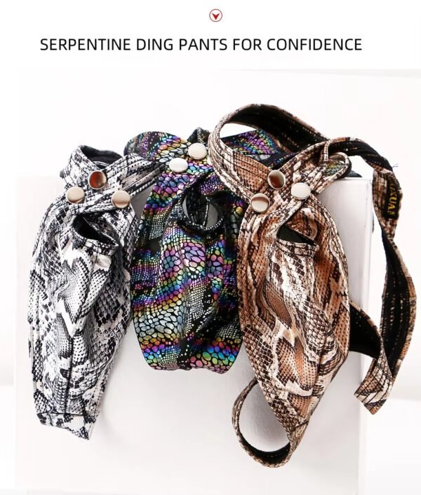 Men's Underwear Low Waist Snake Pattern Python Pattern Thong Pocket Small Opening Sexy Underwear for Men - Image 5