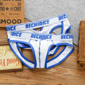 Men's Low Waist Back Hollow Sexy Underwear Gay Double Jockstrap