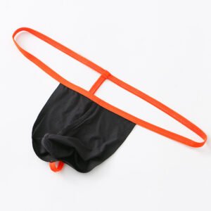 Men's thong low waist sexy male underwear breathable ice silk high cross thong pants male