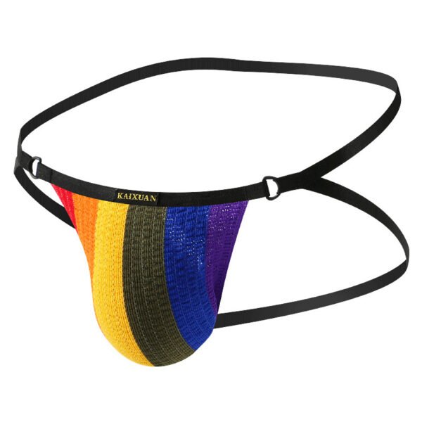 Men's Briefs Low Waist Spaghetti Strap Doublet Knit INS Style Briefs Hip Lifting Doublet - Image 3