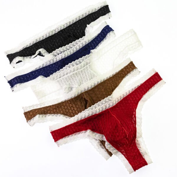 Men's sexy erotic thong men's high elastic low waist men's panties men's erotic thongs - Image 5