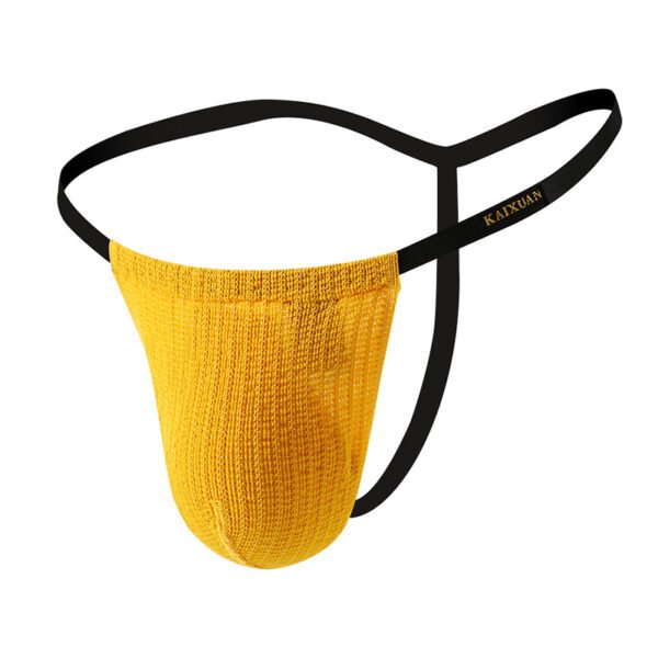 Youth Men's Thong Sexy Erotic Large Pouch Thong Knitted Single Thongs - Image 3