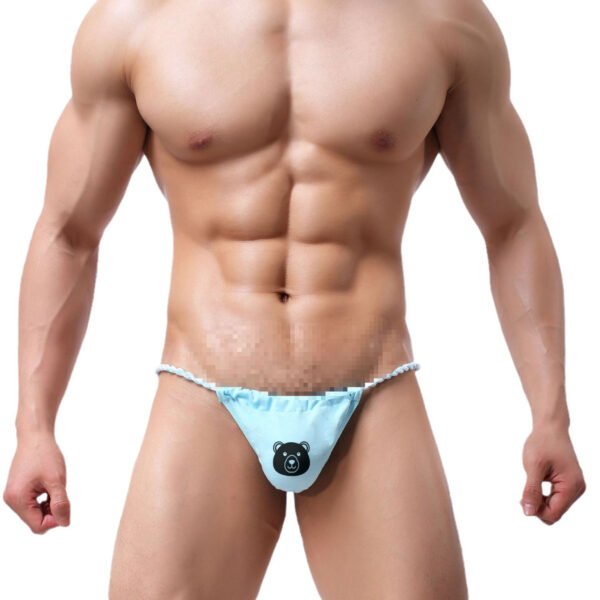Men's Sexy Low Waisted Thong Underwear Embroidered Flower Cotton Japanese Sumo Pants - Image 5