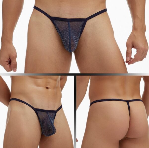 GAY Men's Underwear Fine Mesh Low Waisted Single Thong T Pants Plus Size