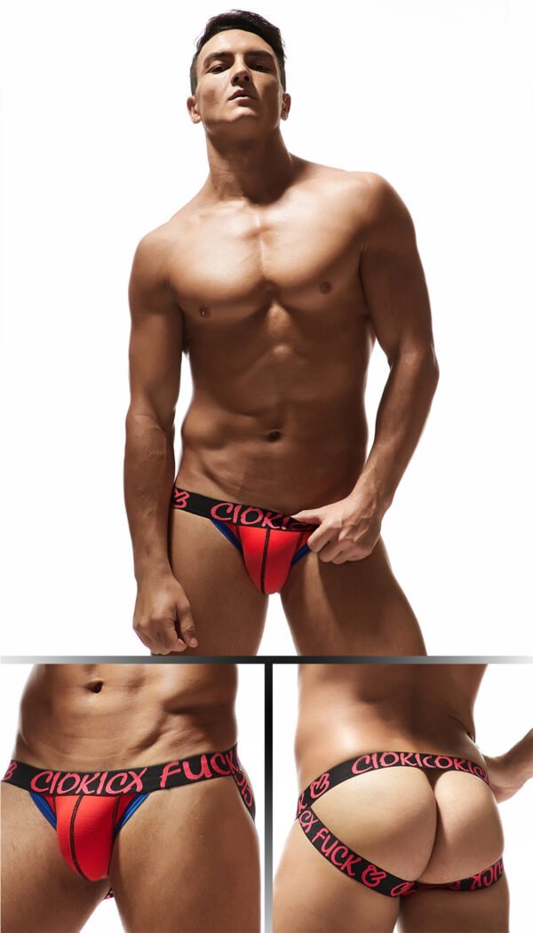 GAY Europe and the United States foreign trade sexy low-waisted men's underwear spelling line FK double dingbats - Image 8