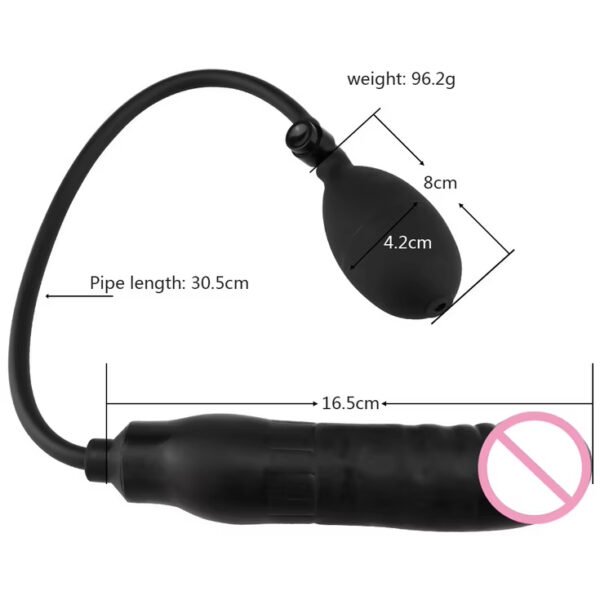 Popular Hand-pump Inflatable Dildo Extra Large Anal Balloon for Men and Women's Back Yard Dildo - Image 3