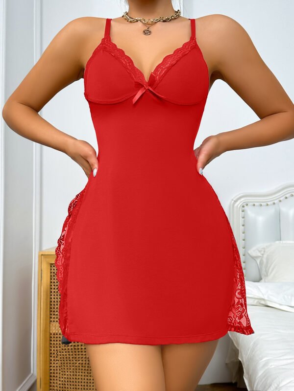 Women's Lingerie Sexy Nightwear Spaghetti Strap Nightgown Babydoll Chemise - Image 6