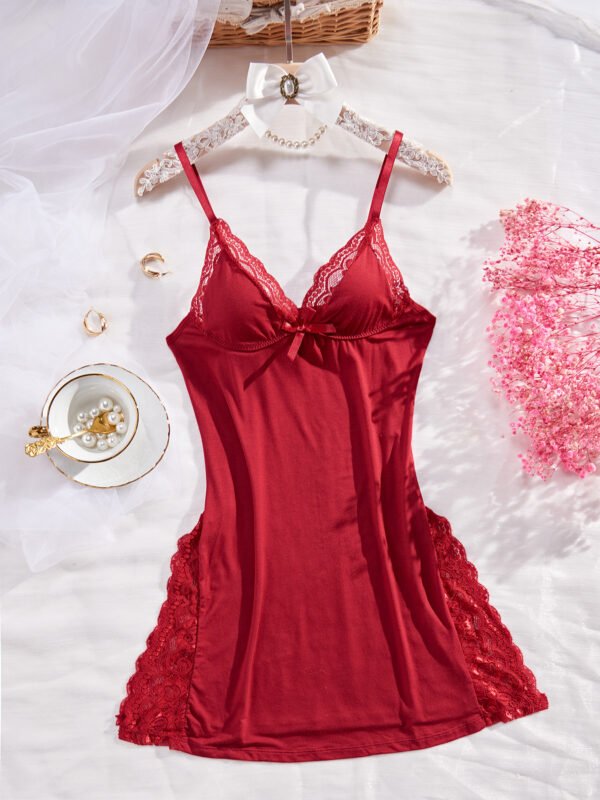 Women's Lingerie Sexy Nightwear Spaghetti Strap Nightgown Babydoll Chemise - Image 5