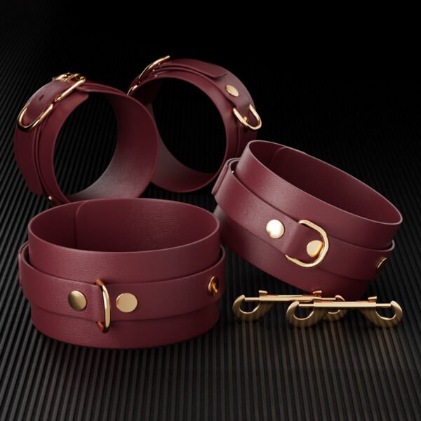 High-grade leather suit SM suit nipple clamps bondage - Image 2