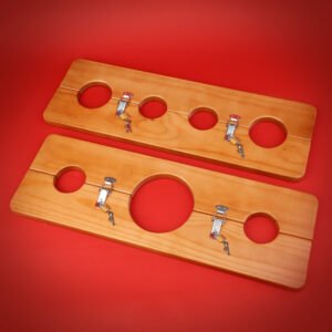 sm props wooden shackles handcuffs with lock torture shackles tied