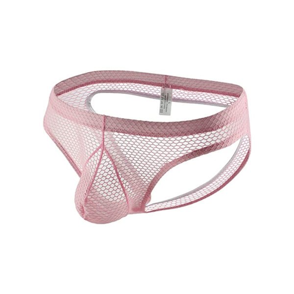 Men's Low-Rise Ultra-Thin Jockstrap Briefs Sexy Transparent Net Gauze Panties with Naked Appeal - Image 3