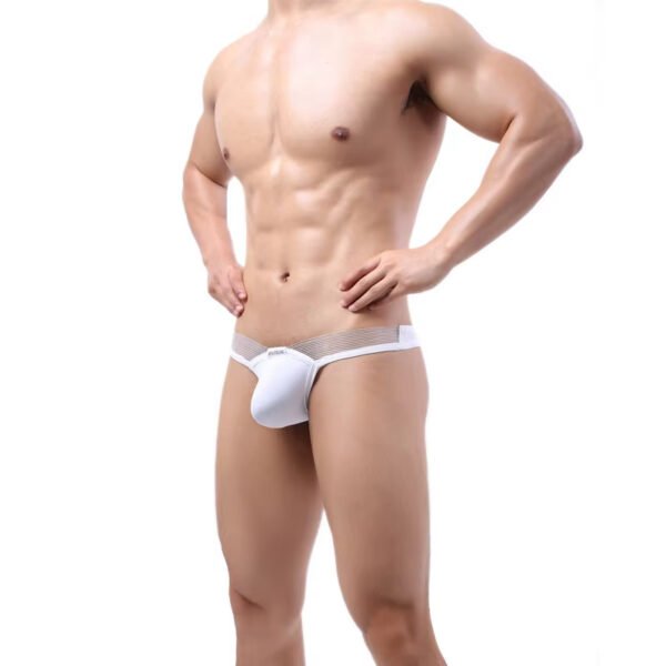 Fashion Men's Underwear Boxer Briefs Solid Color Design Slim Comfortable Breathable Mid-Rise Man's Boxers - Image 2