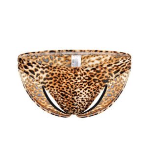 Sexy Men's Underwear Thong G-String Leopard Print Bulge Pouch T-Back Underpants
