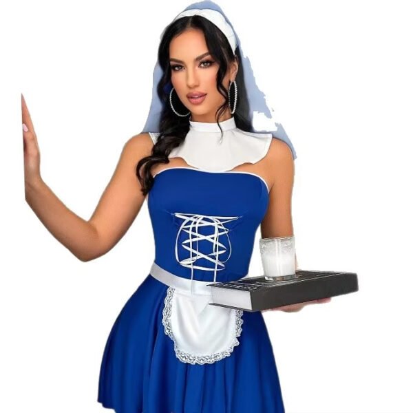 European American Sexy Lingerie for Women Women's Underwear Wholesale Maid Uniform Role-Playing Strap Backless Sex Suit - Image 5