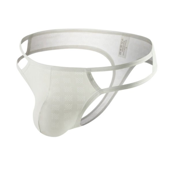 Men's T-back Underwear Mesh Side Waist Hollow Design Youth Men's T-back Sexy Underwear - Image 2