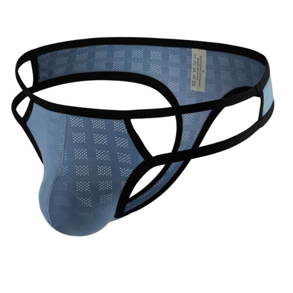 Men's T-back Underwear Mesh Side Waist Hollow Design Youth Men's T-back Sexy Underwear - Image 4