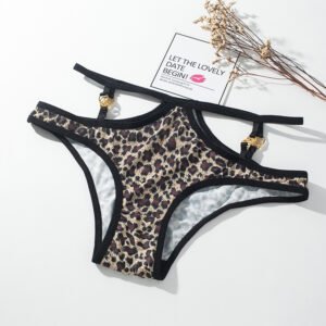 Hot Selling Metallic Hollow Out Bandage Sexy Panties Bikini G-String Thong for Women