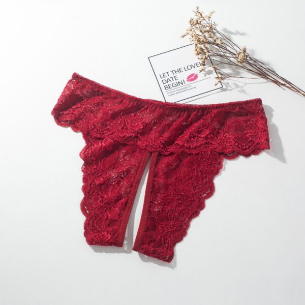 2025 new arrival women sexy lady open thong ladies underwear sexy panty new design lace underpants - Image 6