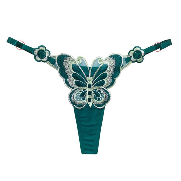 Super September Butterfly Element T-back Sexy Transparent Underwear Women Thong - Image 5
