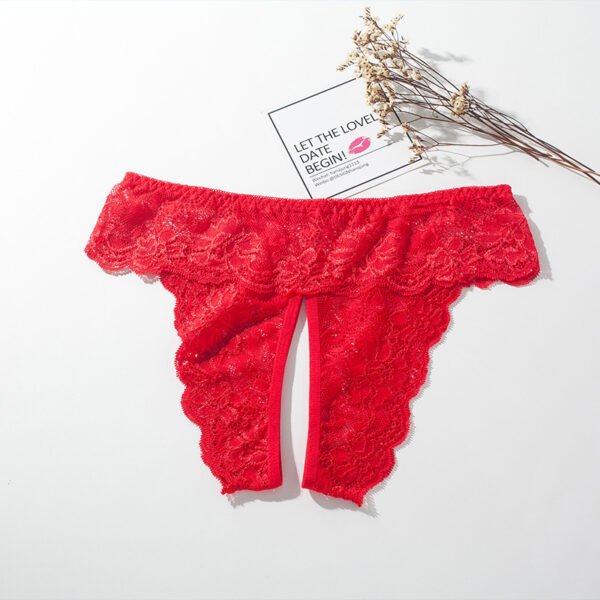 2025 new arrival women sexy lady open thong ladies underwear sexy panty new design lace underpants - Image 3