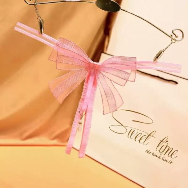Valentine's Day Gift Creative Female Brief Underwear Transparent Hollow Opening Temptation Pearl Pendant Passion Flirt Thong - Image 3