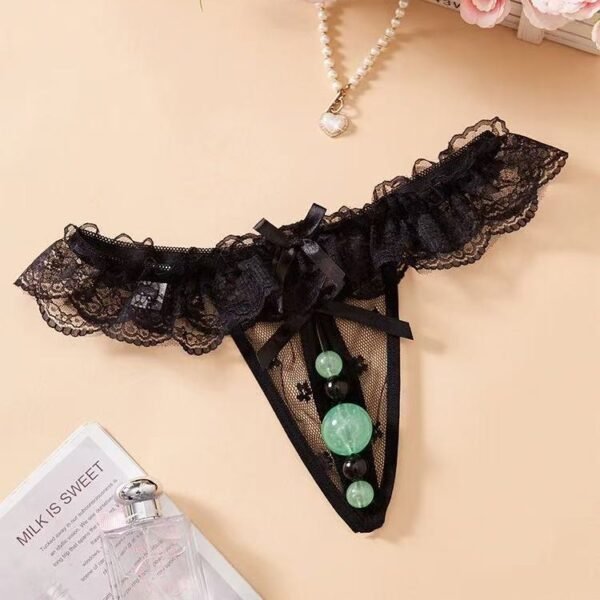 Sexy Underwear Women's Luminous Pearl Massage Thong Open Switch No Take off European and American Nightclub Underwear - Image 4